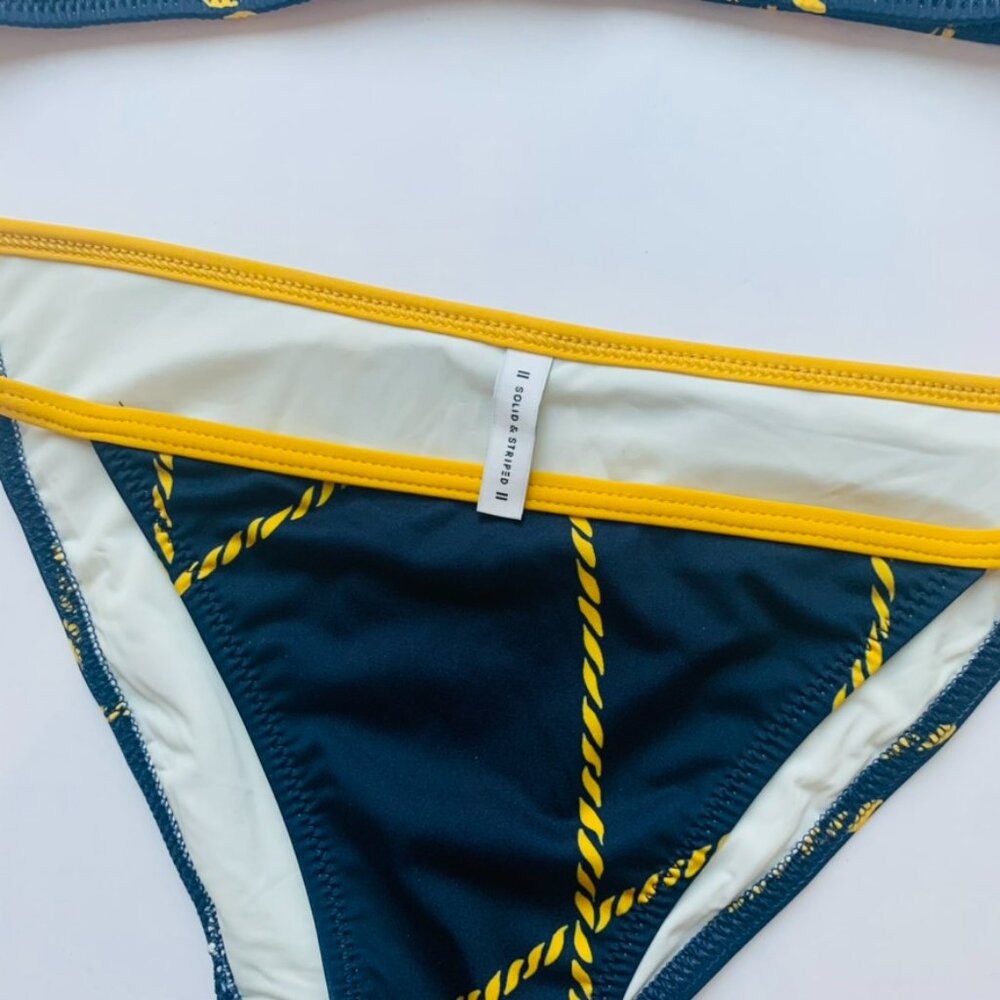 Solid & Striped Limited-edition Chain Link Printed Two-Piece Bikini Swimsuit Set - Picture 2 of 5
